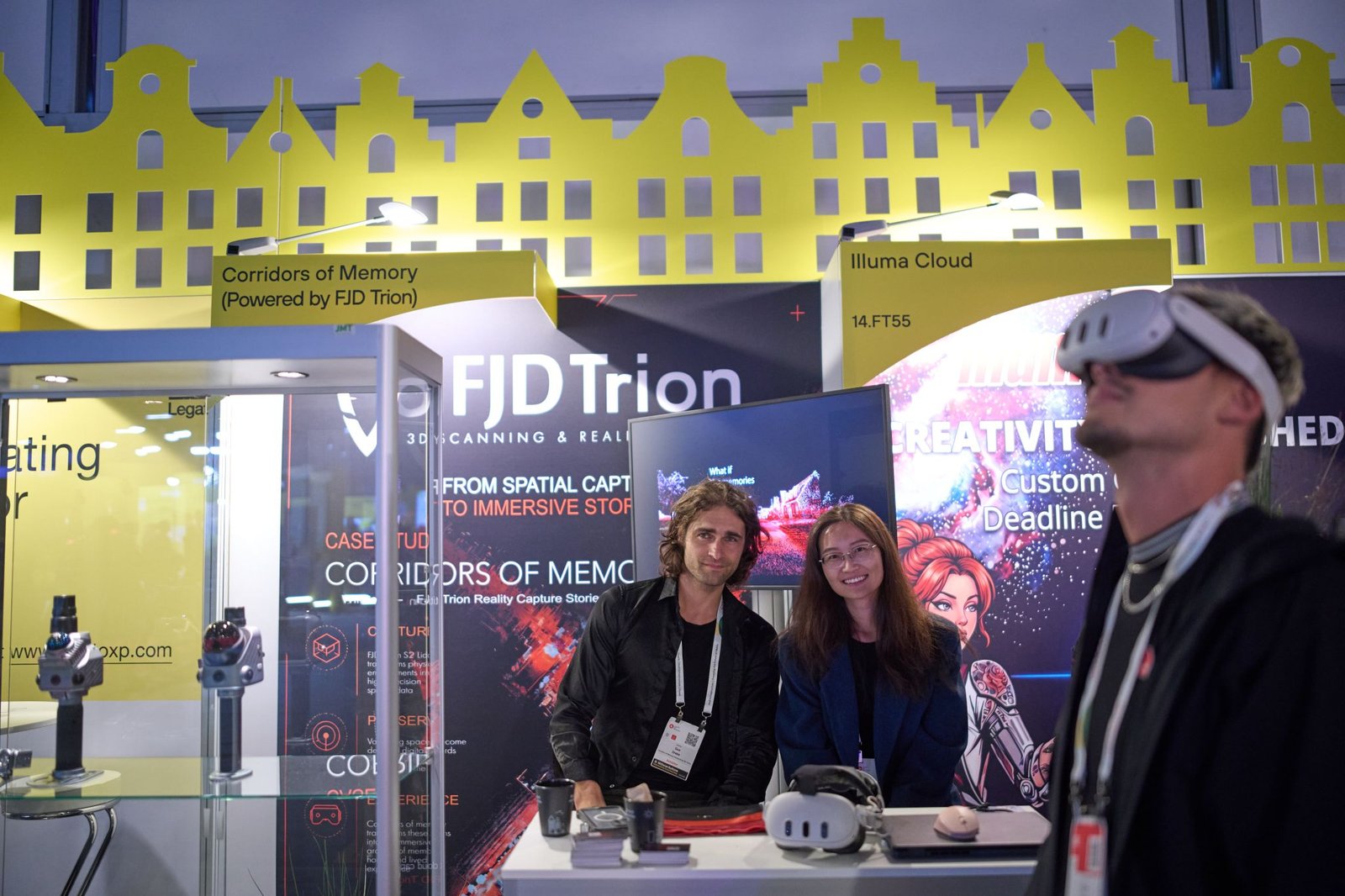 Corridors of Memory presented with FJD Trion, with visitors experiencing the work in VR