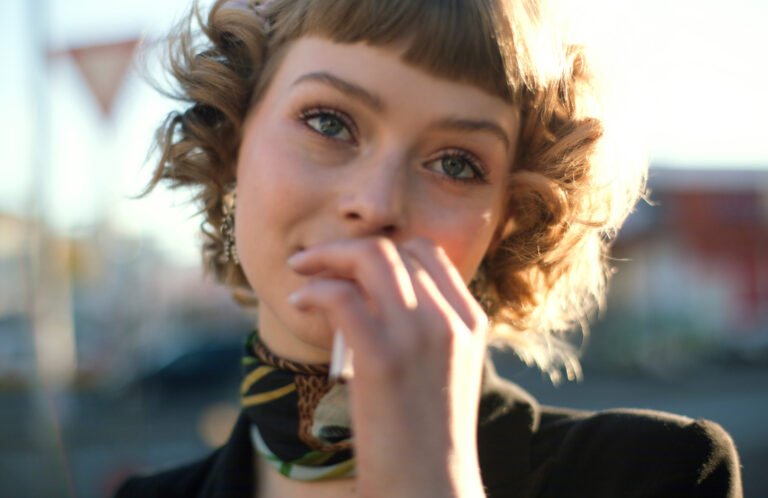 Colour portrait in warm evening light